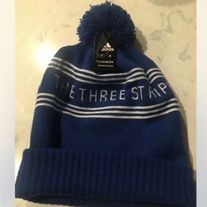 Adidas Youth Winter Hat Blue The Brand With Three Stripes OSFA NWT